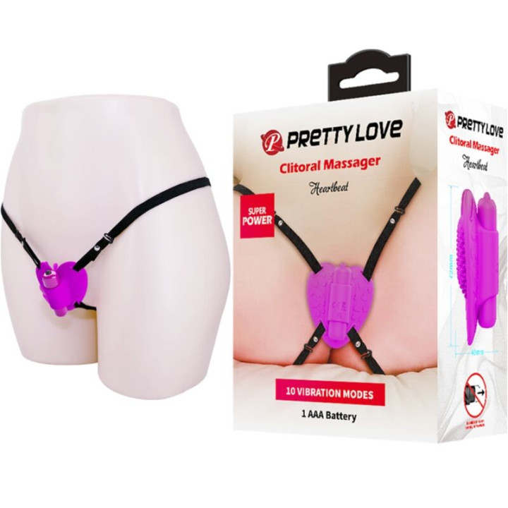 Pretty Love - Masajeador de Clítoris Heartbeat 10 Modos de Vibración Morado