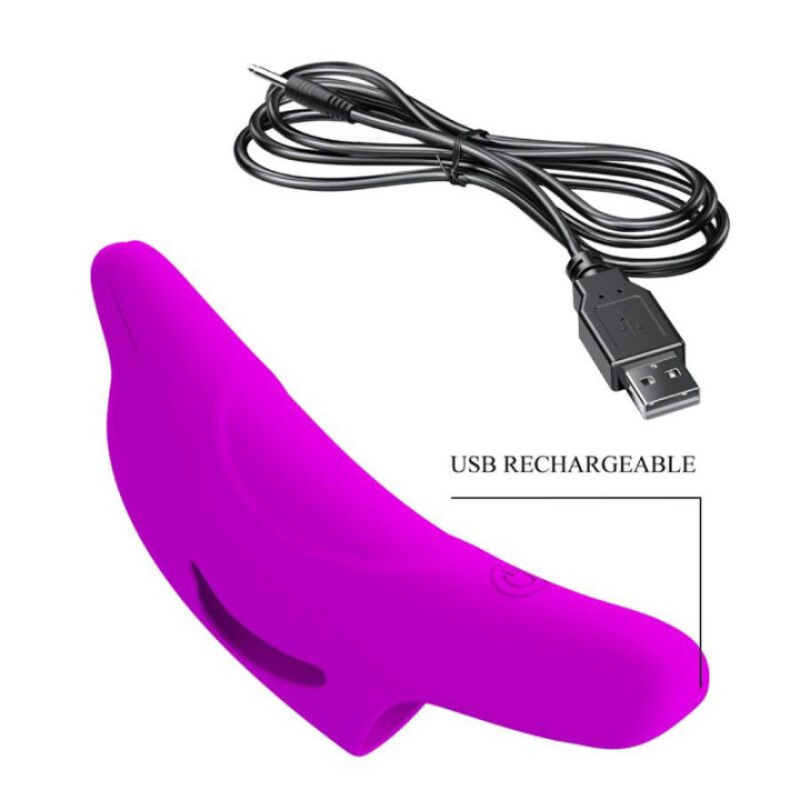 Pretty Love - Estimulador de Dedo Roxo Delphini Poderoso