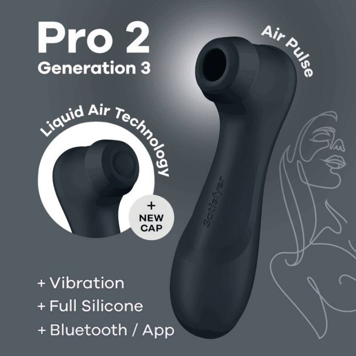 Satisfyer - Pro 2 Generation 3 Schwarzes Bluetooth & App