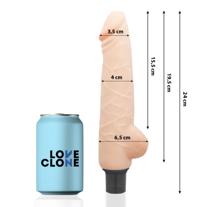 Loveclone - Harald Self Lubrication Vibrator 24 cm -o- 4 cm