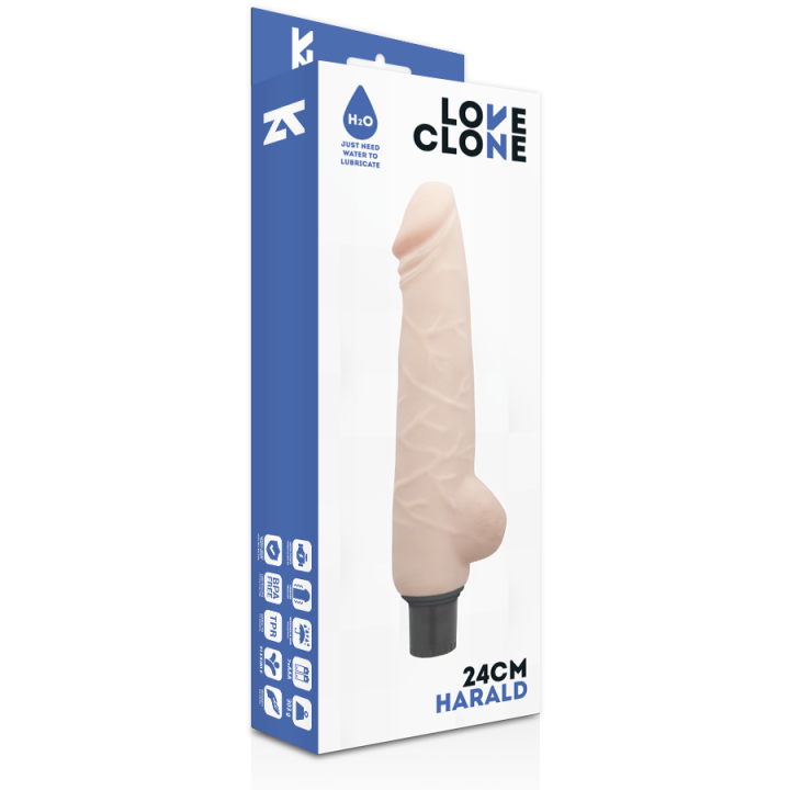 Loveclone - Wibrator Samosmarowacy Harald 24 cm -o- 4 cm