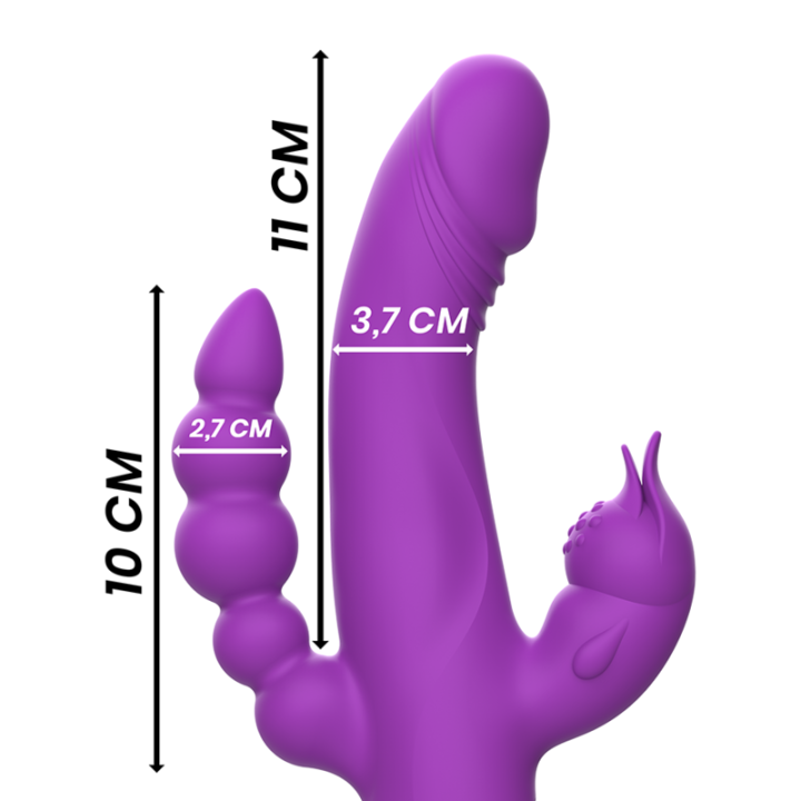 Intense - Casanova Rabbit Silikonvibrator Dreifachmotor Lila