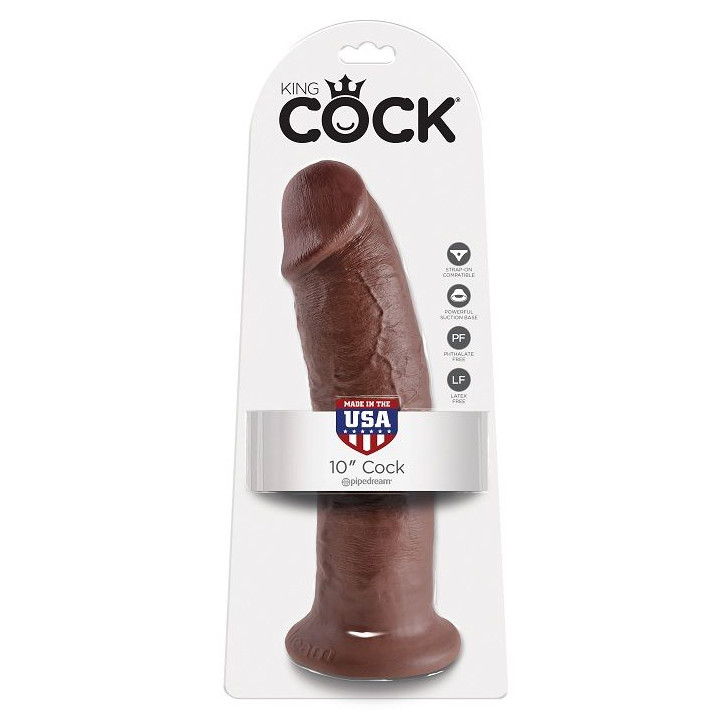 King Cock - 10 Dildo Brown 25.4 cm