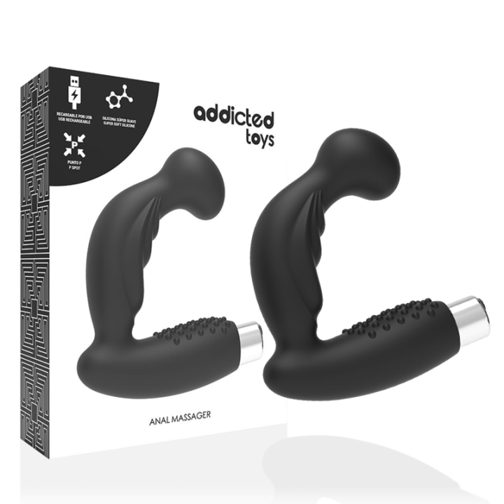 Addicted Toys - Vibratore Prostatico Ricaricabile Modello 3 - Nero