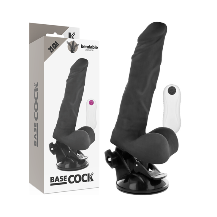 Basecock - Vibrateur Articulable Télécommande Noir 21 cm -o- 5 cm