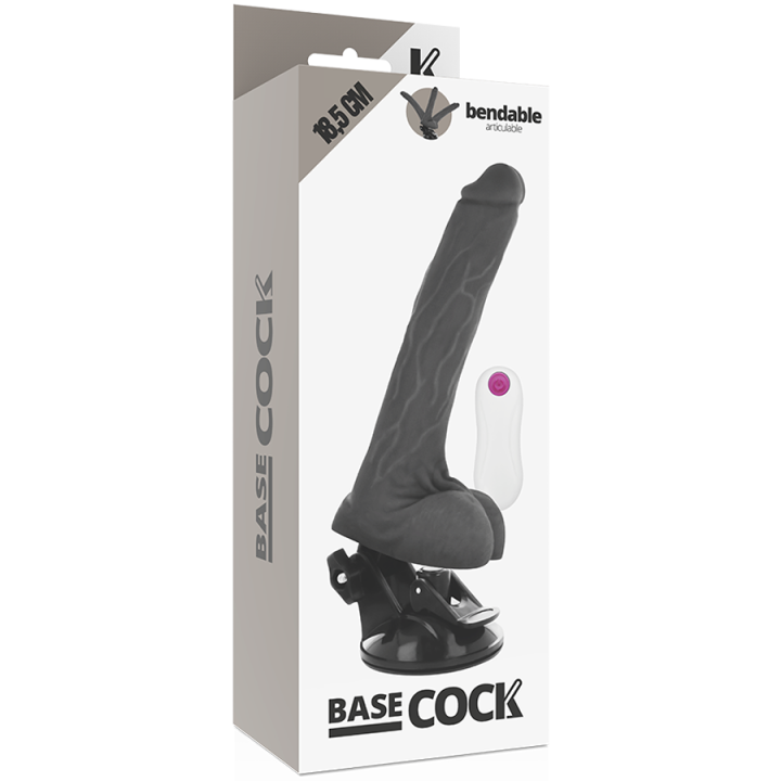 Basecock - Vibratore Articolabile Telecomando Nero 18.5 cm -o- 4 cm