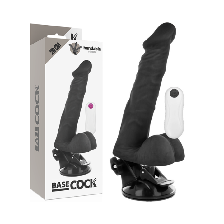 Basecock - Vibratore Articolabile Telecomando Nero 20 cm -o- 4.5 cm
