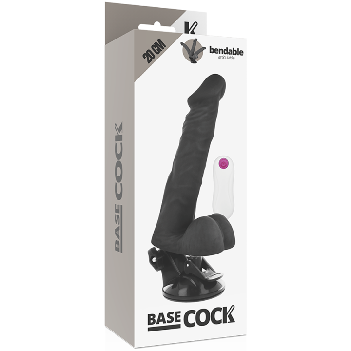 Basecock - Vibratore Articolabile Telecomando Nero 20 cm -o- 4.5 cm