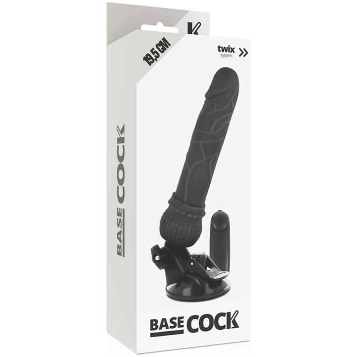 Basecock - Vibratore Realistico Telecomando Nero 19.5 cm -o- 4 cm