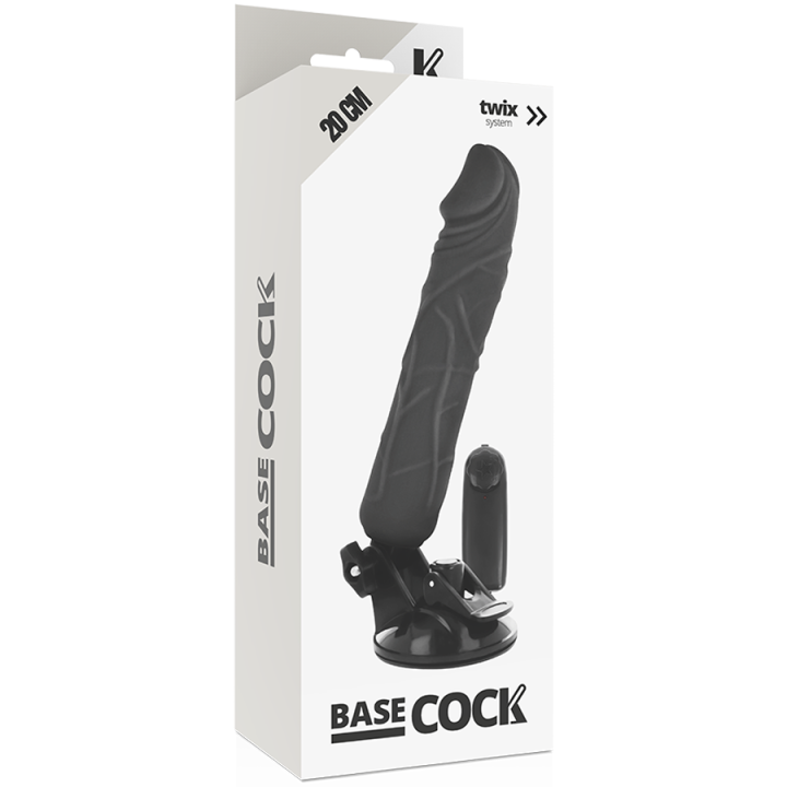 Basecock - Vibratore Realistico Telecomando Nero 20 cm -o- 4 cm