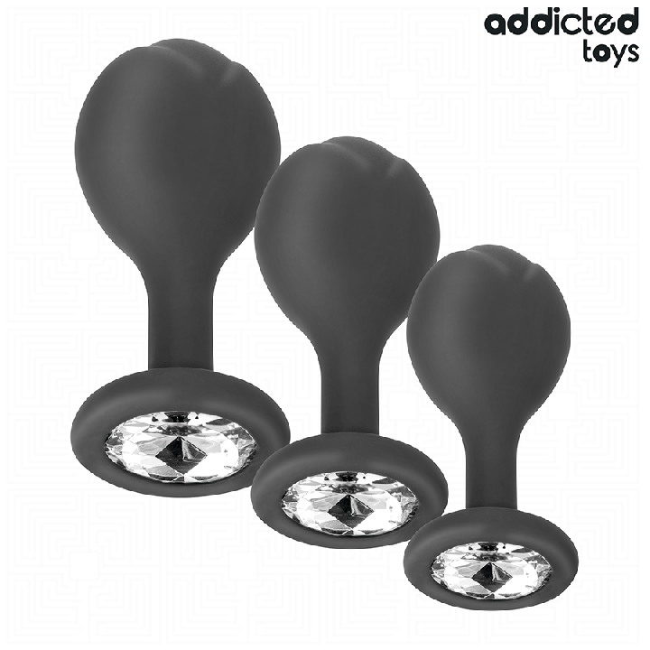 Addicted Toys - Conjunto de 3 Plug Anal Com Joia