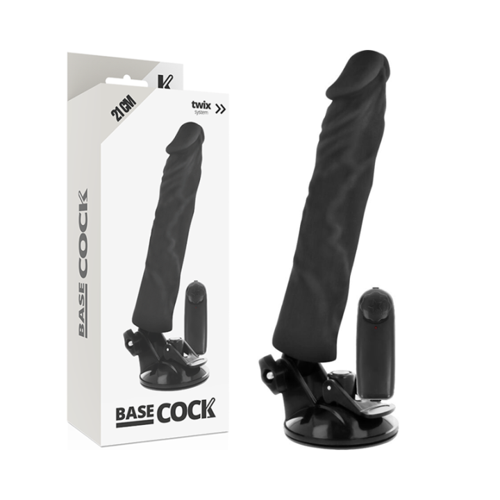 Basecock - Vibratore Realistico Telecomando Nero 21 cm -o- 4 cm