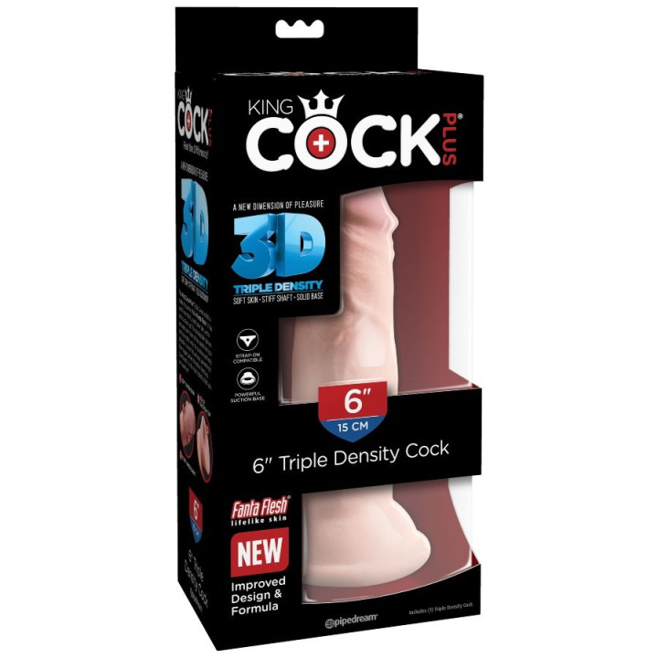 King Cock - Dreifacher Dichtehahn 15 cm