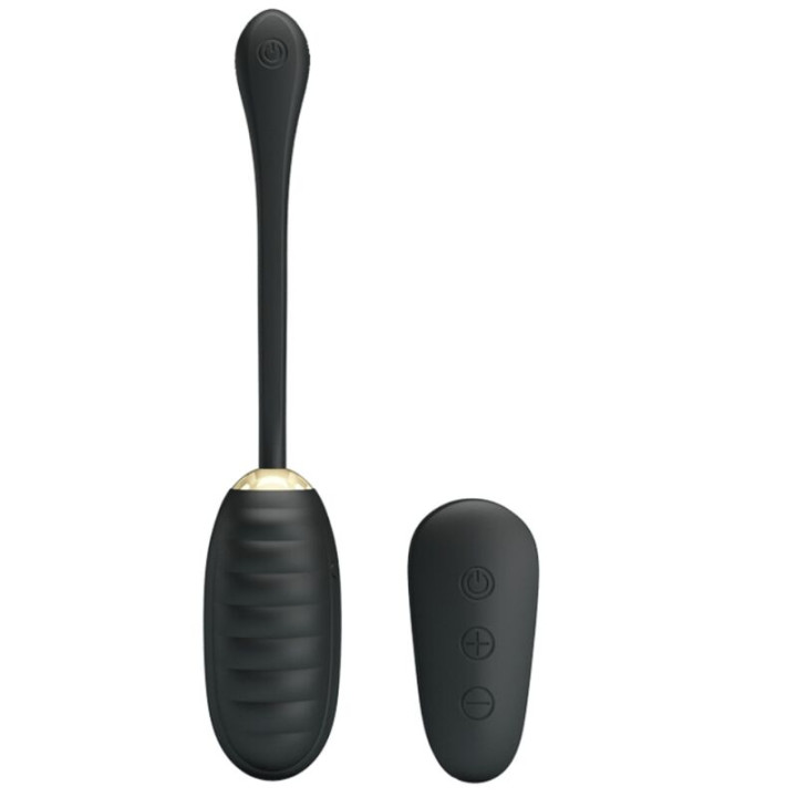 Pretty Love - Doreen Huevo Vibrador de Lujo Recargable Negro Control Remoto