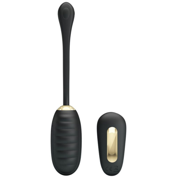 Pretty Love - Doreen Oeuf Vibrant Rechargeable de Luxe Noir Télécommande