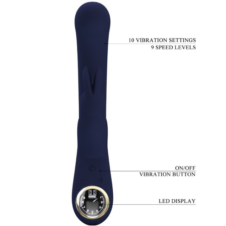 Pretty Love - Vibrador de Coelho Lamar e Ponto g Azul