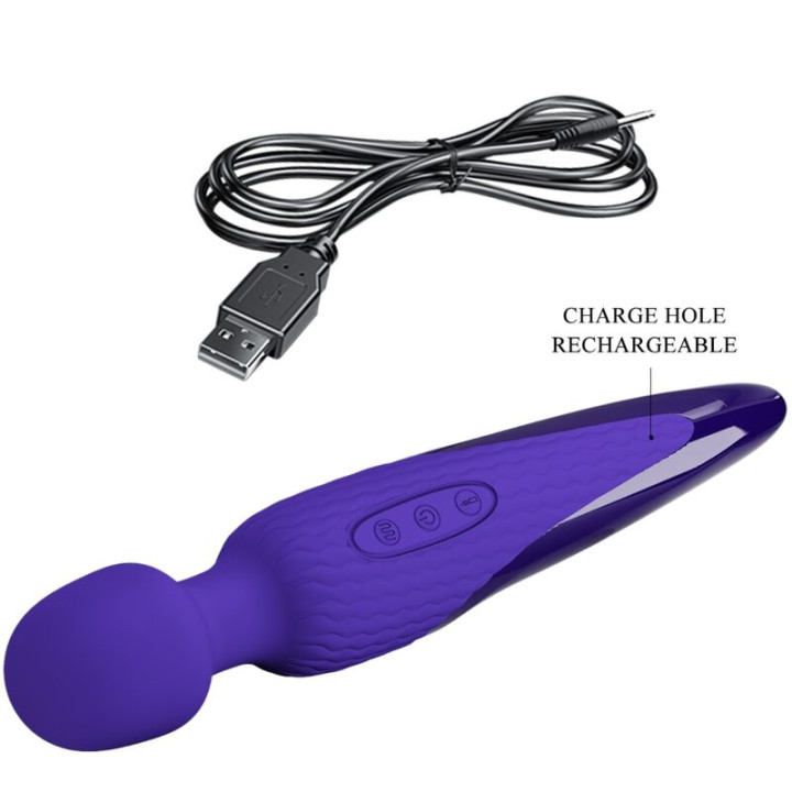Pretty Love - Antony Youth Vibrador Wand Efecto Calor Violeta