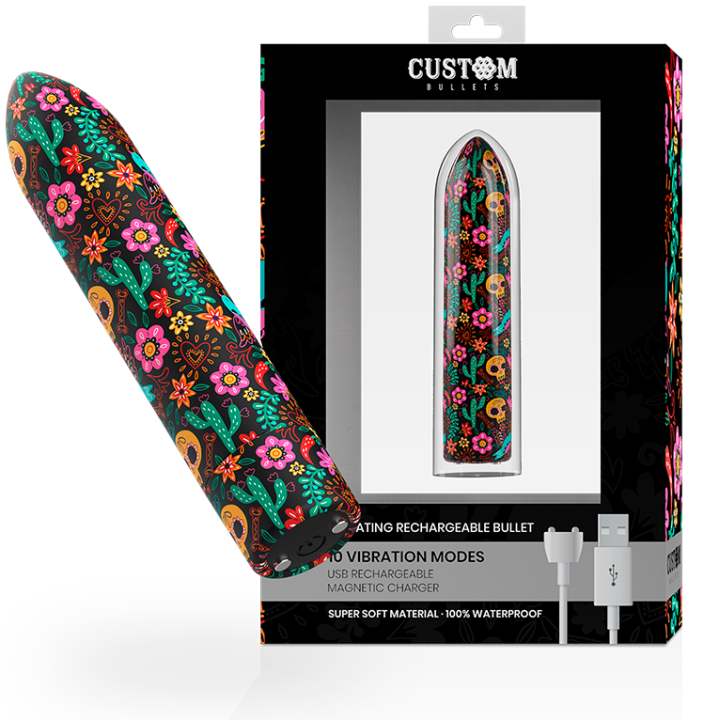 Custom Bullets - Floral Rechargeable Bullet 10 Intensities