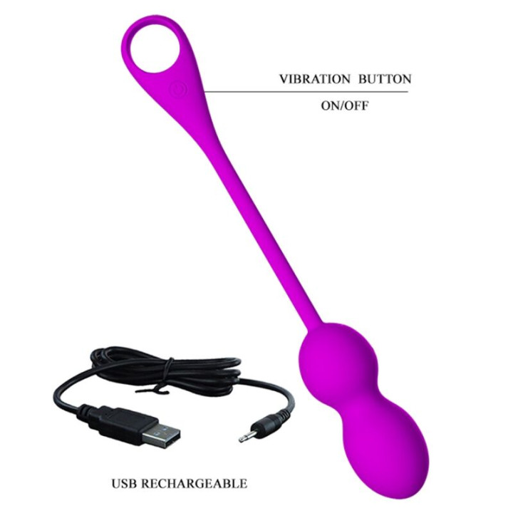 Pretty Love - Balles Vibrantes Rechargeables Elvira Violet