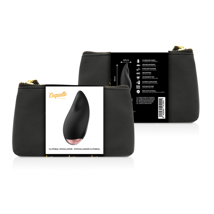 Coquette Chic Desire - Clitorial Stimulator Black / Gold Drop