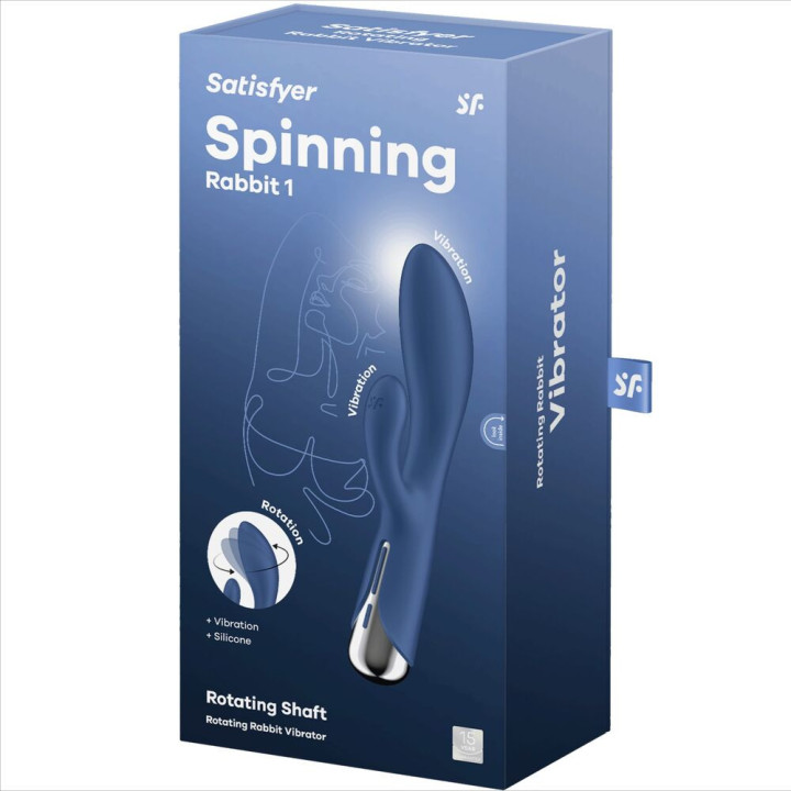Satisfyer - Spinning Rabbit 1 Clitoris et Stimulation du Point g Bleu