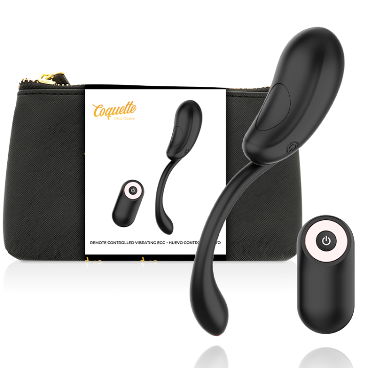 Coquette Chic Desire - Vibrating Egg Remote Control Rechargeable Black/ Gold