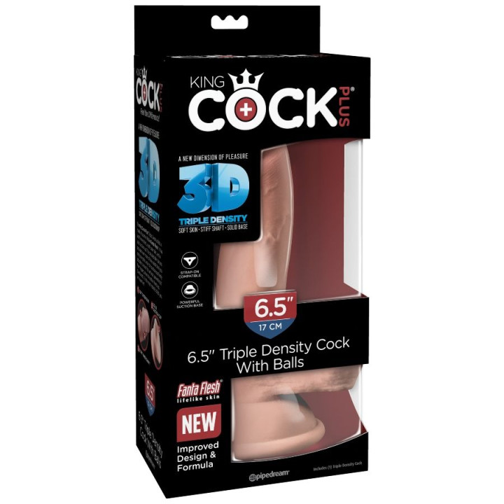 King Cock - Dreifacher Dichtehahn 14 cm