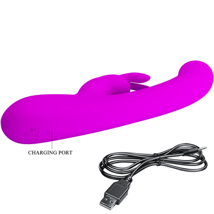 Pretty Love - Vibrador de Coelho Lamar e Ponto g Violeta