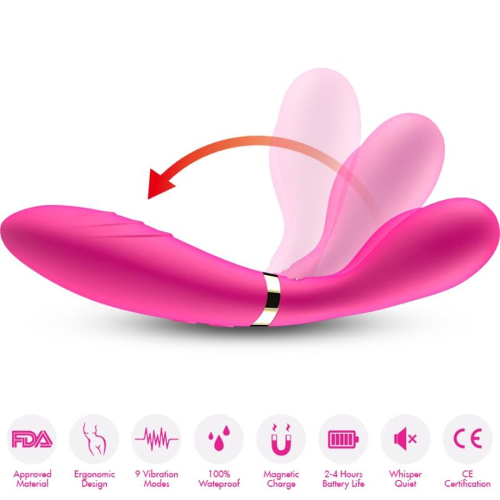 Armony - y-Wand Massager & Vibrator Doppelkopf Fuchsia