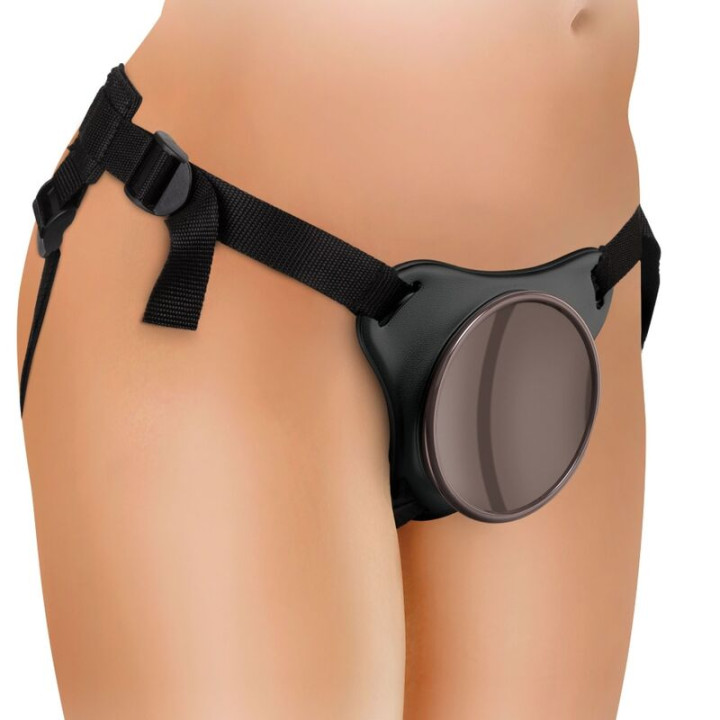 King Cock - Elite Deluxe Adjustable Harness Kit Ring With Testicles & Dildo 20.3 cm