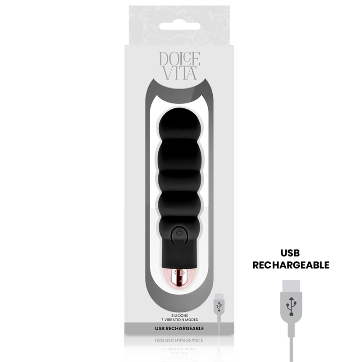 Dolce Vita - Vibratore Ricaricabile Sei Nero 7 Velocità