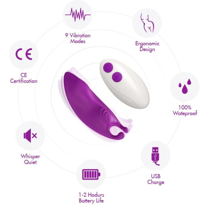 Armony - Mutandine Indossabili Honeybee Vibratore g-Spot Remote Control Viola
