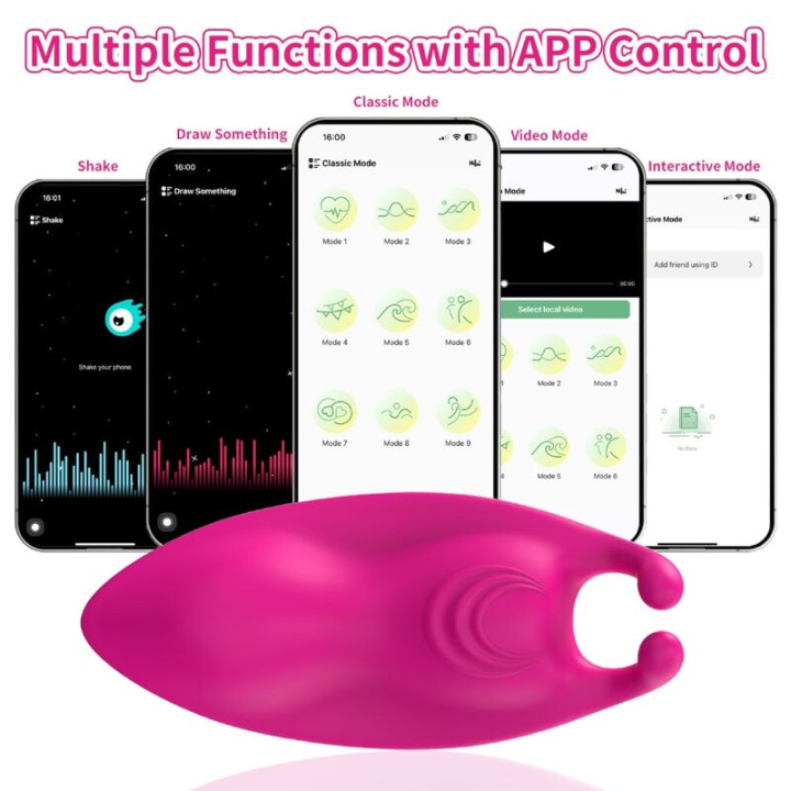 Armony - Honeybee Wearable Panties Vibrator g-Spot Fuchsia - Free App