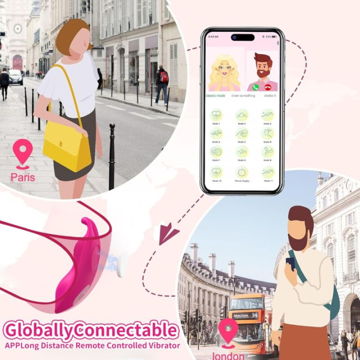 Armony - Honeybee Tragbares Höschenvibrator g-Spot Fuchsia -Kostenlose App