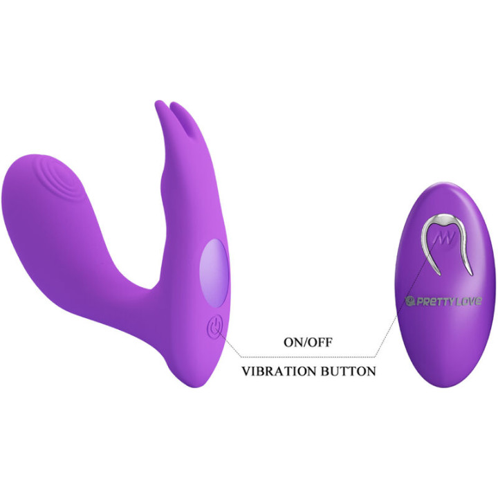 Pretty Love - Télécommande à Vibration et Pulsation Idabelle Violet