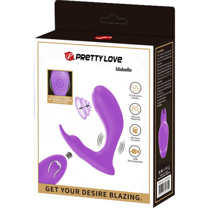 Pretty Love - Télécommande à Vibration et Pulsation Idabelle Violet