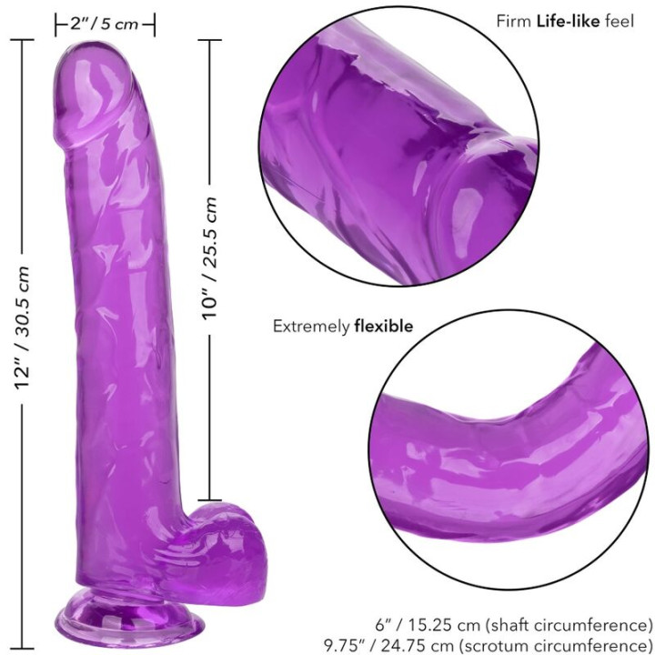 Calexotics - Rozmiar Dildo Krolowej Fioletowej 25,5 cm