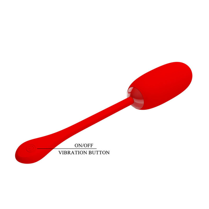 Pretty Love - Julius Huevo Vibrador Impermeble & Recargable Rojo