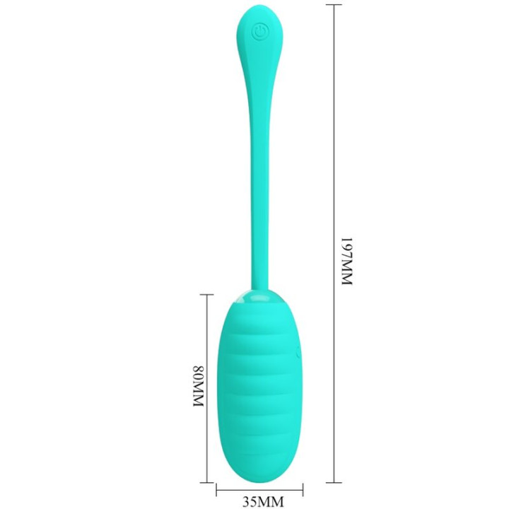 Pretty Love - Oeuf Vibrant Rechargeable Kirk Aqua Vert