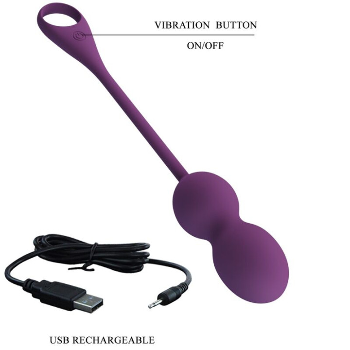 Pretty Love - Elvira Kegel Balls App Télécommande Violet