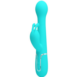 Pretty Love - Vibrateur Dejon Rabbit 3 en 1 Multifonction Vert Aqua