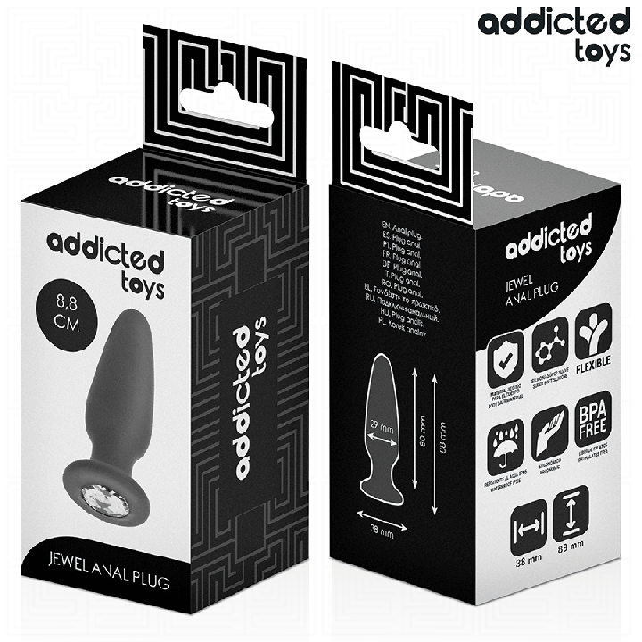 Addicted Toys - Plug Anal Avec Bijou Taille s 8,8 cm
