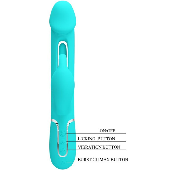 Pretty Love - Dejon Rabbit Vibrator 3 in 1 Multifunktions-Aquagrün