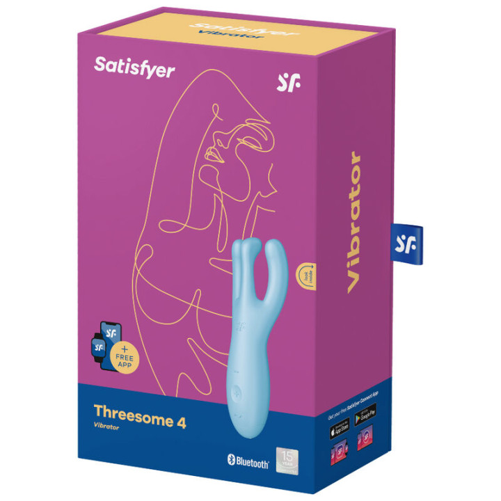 Satisfyer - App Vibrador Threesome 4 Azul