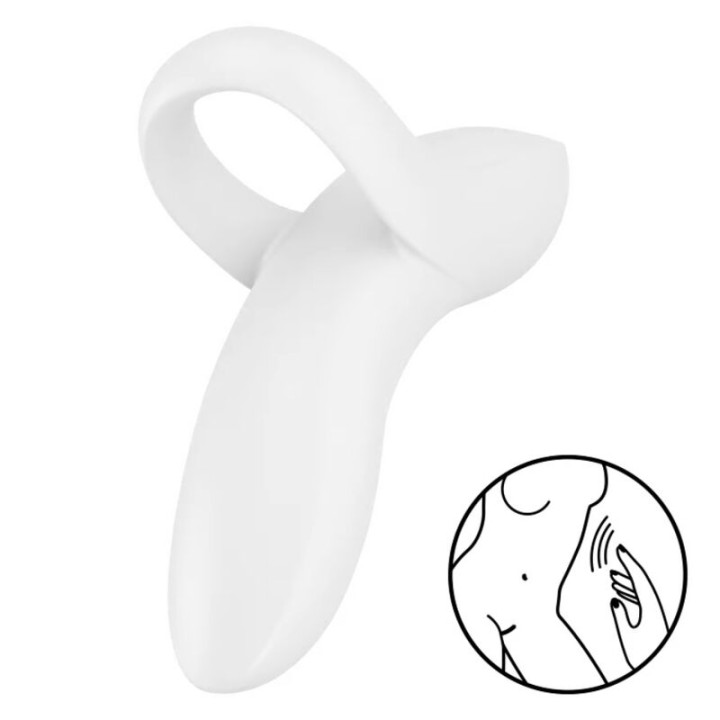 Satisfyer - Vibratore da Dito Bold Lover Bianco