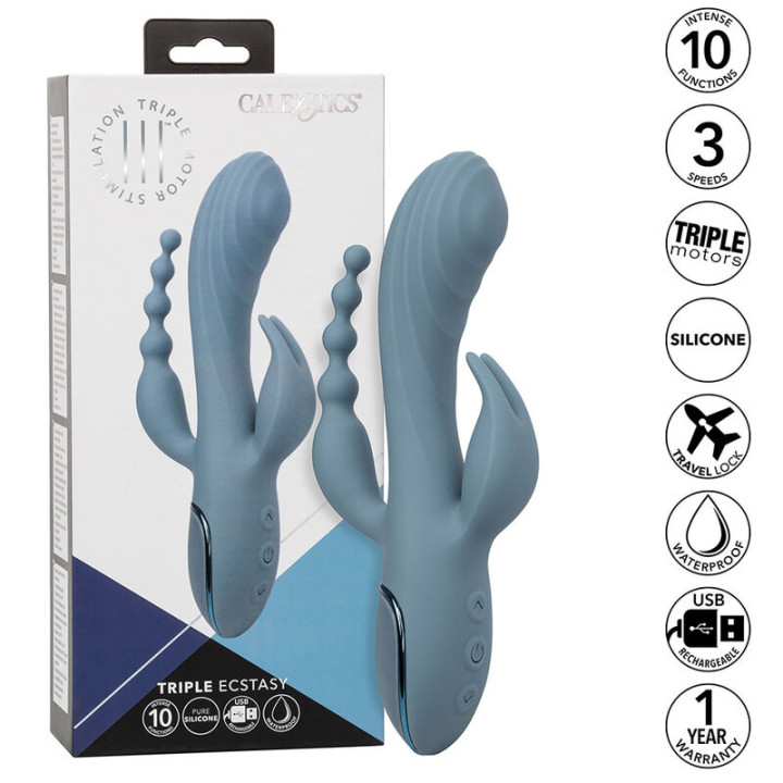 Calexotics - Vibrator Triple Ecstasy Grau