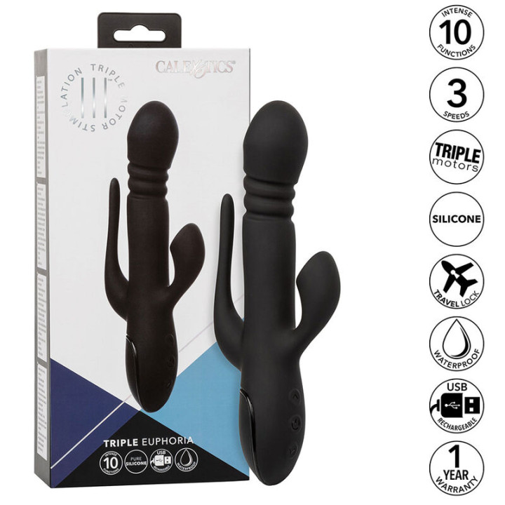 Calexotics - Vibrator Triple Euphoria Black