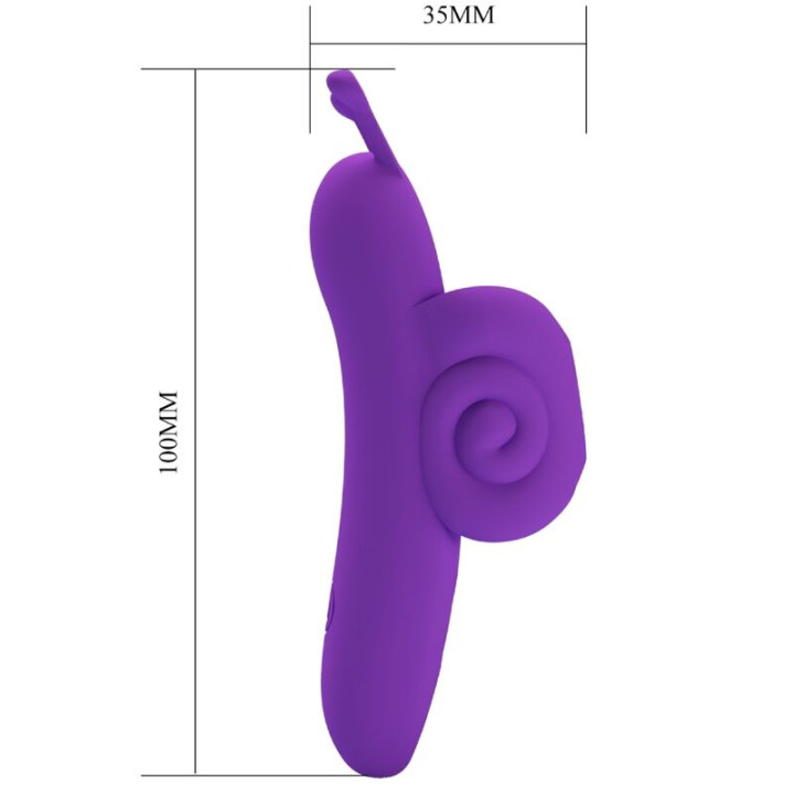 Pretty Love - Snail Estimulador de Dedo Roxo Poderoso