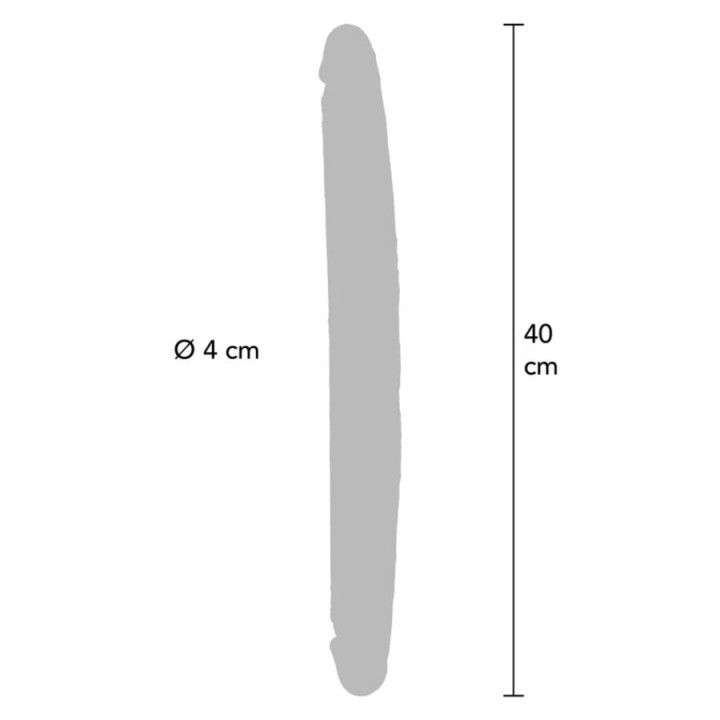 Get Real - Dildo de Silicone de Duas Pontas Caramelo 40 cm