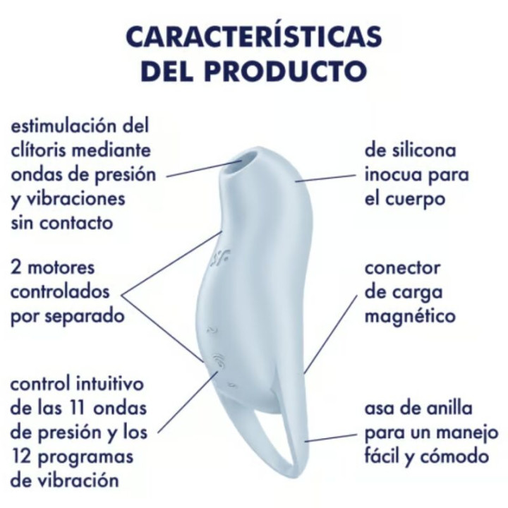 Satisfyer - Pocket Pro 1 Stimulateur de Clitoris Bleu Clair